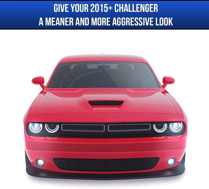 GRIDREADY Headlight eyelids for Dodge Challenger Accessories. Angry Eyes Covers attaches to Head Light Bezel. Fits sxt, gt, rt, Shaker, ta, scat Pack, SRT, 392, Hellcat, Demon, hemi etc. - Image 3